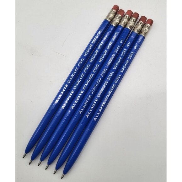 All-Rite Other - ALL-RITE Stainless Steel Medium Point S54E Ball Pens VTG Lot of 6 Collectible